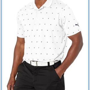 PUMA Men’s White Skerries Golf Polo Shirt
